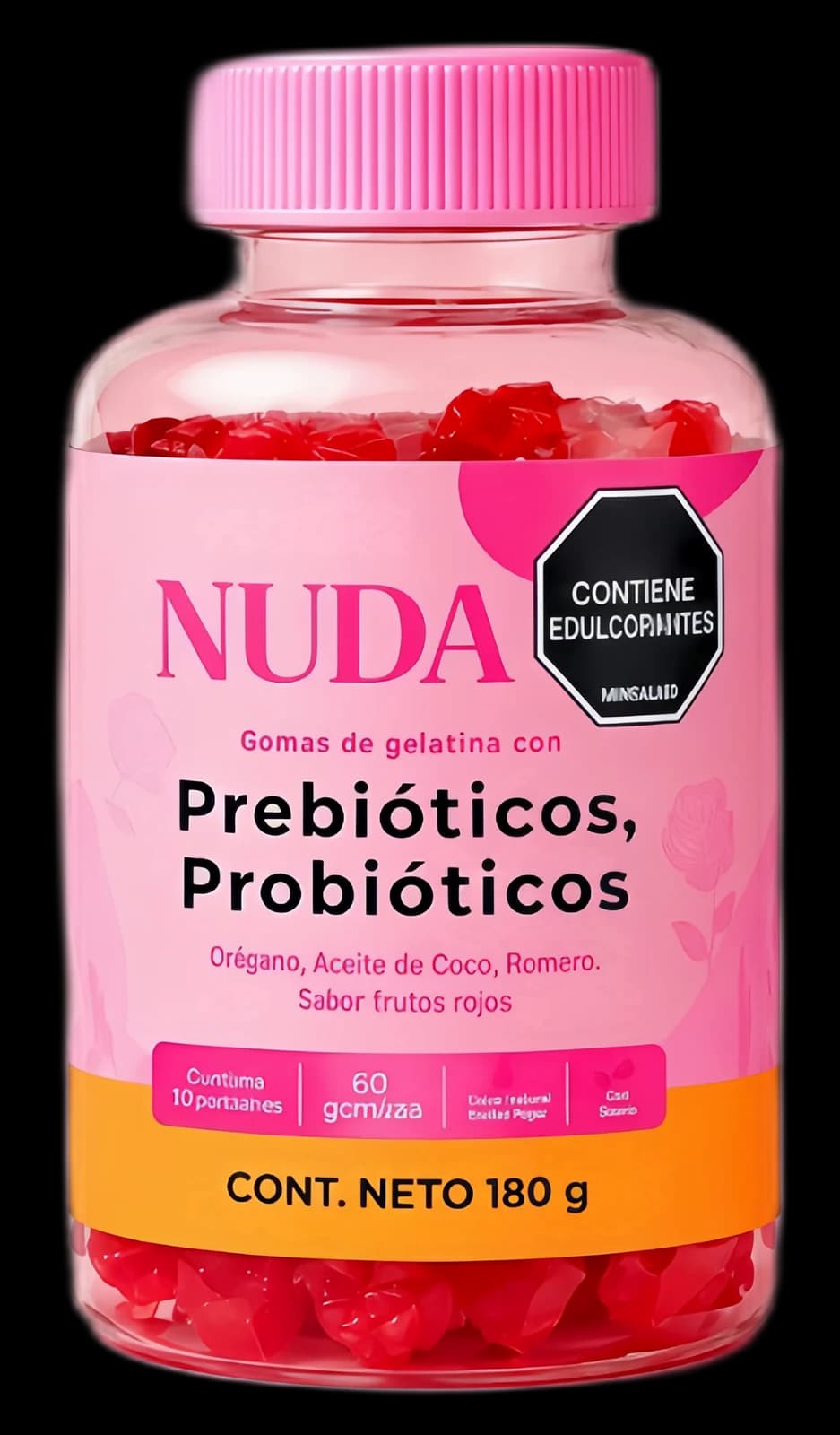 NUDA Fase 2 · Mantenimiento · frasco de 60 gomas